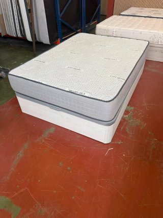 Cama canapé madera 135x190 Blanco Ártico