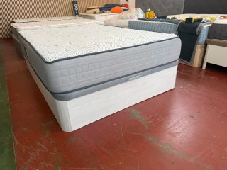 Cama canapé madera 135x190 Blanco Ártico