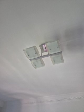 2 Lámparas Comedor Cristal y Metal