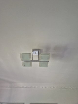 2 Lámparas Comedor Cristal y Metal