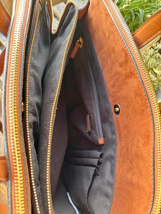 Bolso Parfois marrón efecto piel cocodrilo