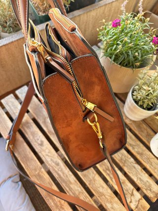 Bolso Parfois marrón efecto piel cocodrilo