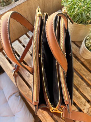 Bolso Parfois marrón efecto piel cocodrilo