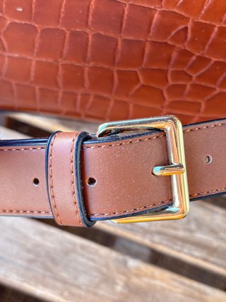 Bolso Parfois marrón efecto piel cocodrilo