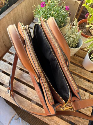 Bolso Parfois marrón efecto piel cocodrilo