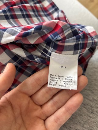 Camisa Lacoste Manga Corta Cuadros