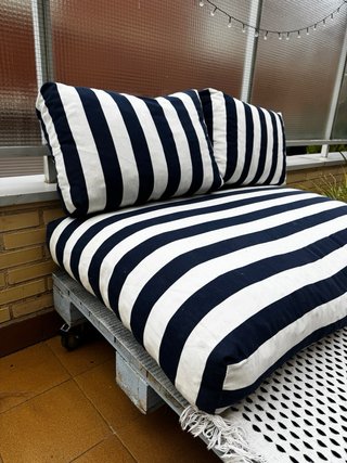 Cojines para 2 Pallets Rayas Azul y Blanco
