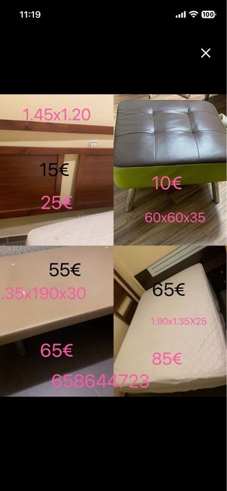 Somier de madera 1.90*1.35