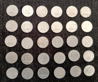 LOTE 70 MONEDAS 5/10 CÉNTIMOS REPUBLICA 1940/1959