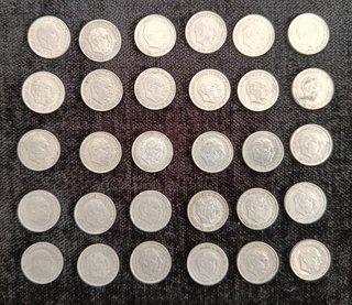 LOTE 70 MONEDAS 5/10 CÉNTIMOS REPUBLICA 1940/1959