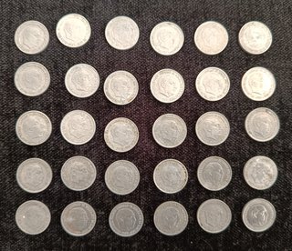 LOTE 70 MONEDAS 5/10 CÉNTIMOS REPUBLICA 1940/1959