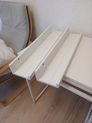 2 Baldas Ikea Mosslanda 55 cm Blanca