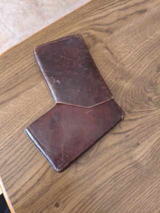 Estuche Tabaquera antiguo año 1915 ( Piel )