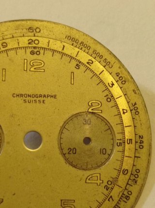 Quadrante Orologio Vintage Chronographe Suisse
