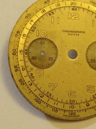 Quadrante Orologio Vintage Chronographe Suisse