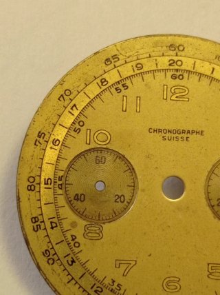 Quadrante Orologio Vintage Chronographe Suisse