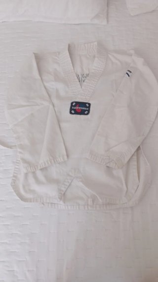 Dovox Traje de Taekwondo Blanco para niña
