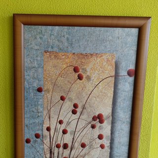 Cuadro Decorativo Jarrón Flores Secas