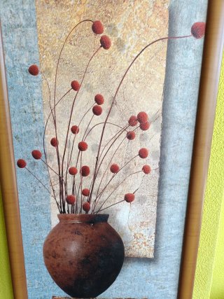 Cuadro Decorativo Jarrón Flores Secas