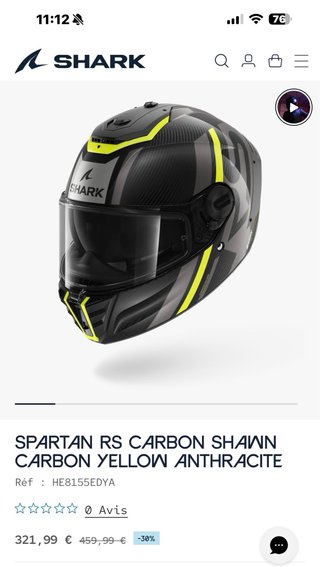 Casco Shark Spartan RS Carbon shawn talla s/m