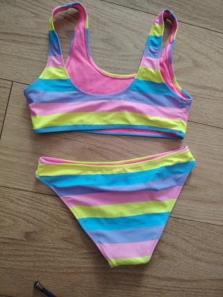 Bikini niña arcoíris unicornio  talla 10 (9).