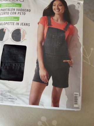 Peto corto vaquero Esmara negro talla 46