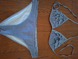 Bikini Calzedonia Rayas Azul Blanco