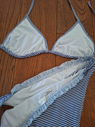 Bikini Calzedonia Rayas Azul Blanco