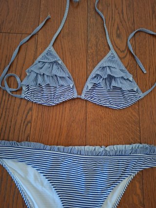 Bikini Calzedonia Rayas Azul Blanco