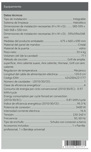 Horno Neff B1ACC2HN0/67 Nuevo