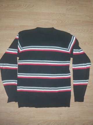 Jersey rayas hombre negro multicolor