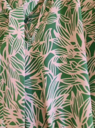 Vestido Sfera estampado verde y beige