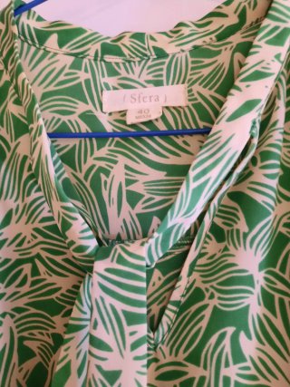 Vestido Sfera estampado verde y beige