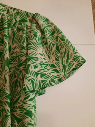 Vestido Sfera estampado verde y beige