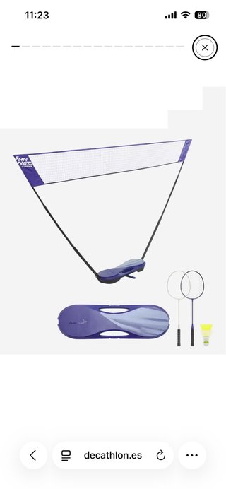 Set de bádminton con 2 raquetas