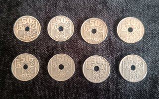 LOTE 98 MONEDAS 50 CÉNTIMOS E. ESPAÑOL 1949/1966