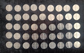 LOTE 98 MONEDAS 50 CÉNTIMOS E. ESPAÑOL 1949/1966