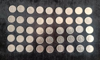 LOTE 98 MONEDAS 50 CÉNTIMOS E. ESPAÑOL 1949/1966