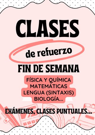 Clases particulares fin de semana