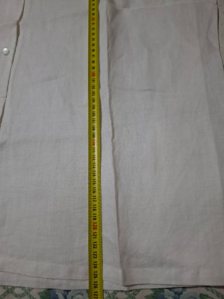 Camicia da notte in lino ricamata XL