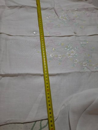 Camicia da notte in lino ricamata XL