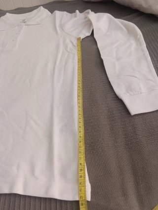 3 Polos blancos uniforme manga larga mujer o niños