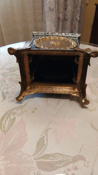 Reloj de sobremesa estilo barroco/Bronce y latón