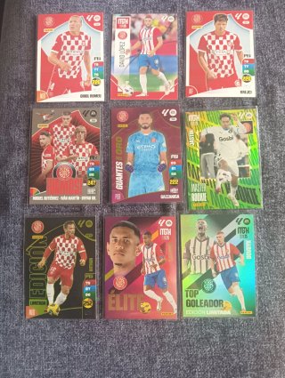 Lote 9 cromos fútbol Girona