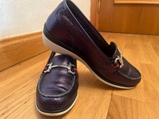 Zapatos Morados/Plateados Talla 38