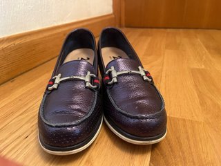 Zapatos Morados/Plateados Talla 38