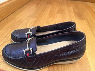 Zapatos Morados/Plateados Talla 38