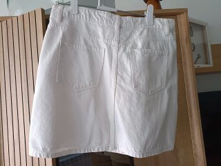 Falda vaquera blanca