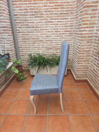 Silla clásica madera haya tapizada