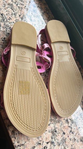 Sandalias Serpiente Rosa y Dorado